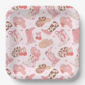 Roze Cowboy Laarzen Papier Bord (Voorkant)