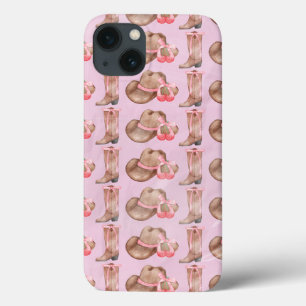 Roze Cowboy Pet en laarzen Coquette Case-Mate iPhone Case