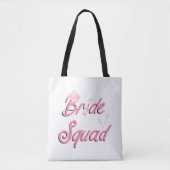 Roze Cowboy Pet met Bloemen Bride Squad Tote Bag (Voorkant)
