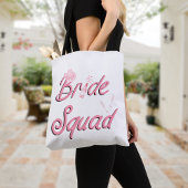 Roze Cowboy Pet met Bloemen Bride Squad Tote Bag