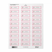 Roze Cowboyhoed met bloemen Bruidsdouche Etiket (Full Sheet)