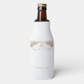 Roze Cowboyhoed Rustieke Bruiloft Flesjeskoeler (Fles Voorkant)