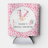 Roze Cowboylaarzen & Bruisende Bruids-Shower Showe Blikjeskoeler (Voorkant)