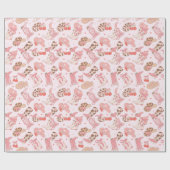 Roze Cowboylaarzen inpakpapier (Vlak)