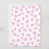 Roze Cowgirl 1e Rodeo verjaardagsfeestje uitnodigi Kaart (Achterkant)