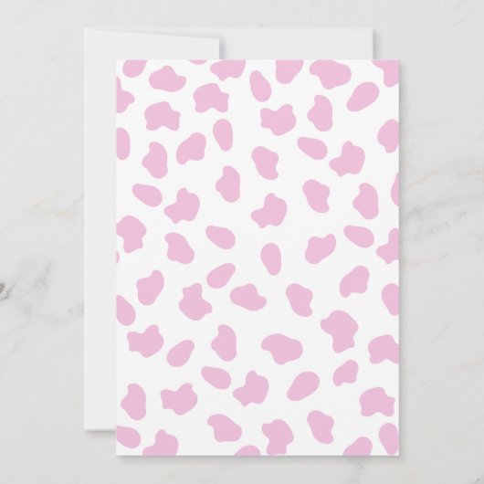 Roze Cowgirl 1e Rodeo verjaardagsfeestje uitnodigi Kaart (Achterkant)