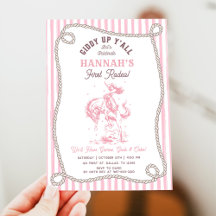 Roze Cowgirl 1e Verjaardagsfeestje in Vintage Stij