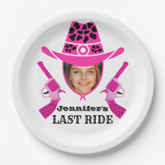 Roze Cowgirl Aangepaste Foto Papieren Bordje