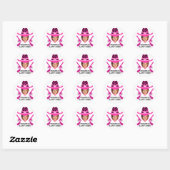 Roze Cowgirl Aangepaste foto Ronde Sticker (Vel)