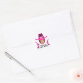 Roze Cowgirl Aangepaste foto Ster Sticker (Envelop)