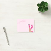 Roze Cowgirl Aangepaste Naam Post-it® Notes (Kantoor)
