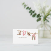 Roze Cowgirl Baby shower informatie Behuizing Informatiekaartje (Staand voorkant)