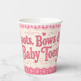 Roze Cowgirl Baby Shower Papieren Borden | Laarzen Bekers