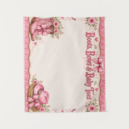 Roze Cowgirl Baby Shower Papieren Borden | Laarzen Wandkleed