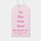 Roze Cowgirl Bachelorette Recovery Kit Label Cadeaulabel (Voorkant)