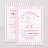 Roze Cowgirl Bachelorette Weekend Kaart (Voorkant / Achterkant)