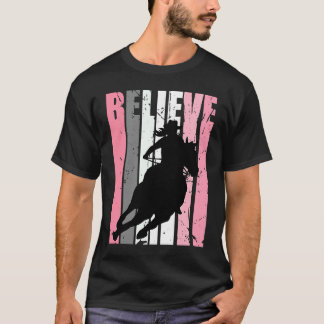 Roze Cowgirl Barrel Racing Paardrijden Ruiter Rijd T-shirt