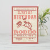 Roze Cowgirl Birthday Rodeo Poster Uitnodigingen (Staand voorkant)