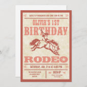 Roze Cowgirl Birthday Rodeo Poster Uitnodigingen (Voorkant / Achterkant)