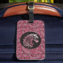 Roze cowgirl bloemengereedschap lederen paard hoof