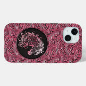 Roze cowgirl bloemengereedschap lederen paard hoof Case-Mate iPhone case (Achterkant (horizontaal))
