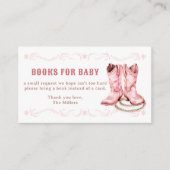 Roze Cowgirl Boeken voor Baby Insert Kaart (Voorkant)