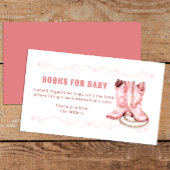 Roze Cowgirl Boeken voor Baby Insert Kaart