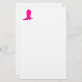 Roze Cowgirl Boot Briefpapier (Voorkant / Achterkant)