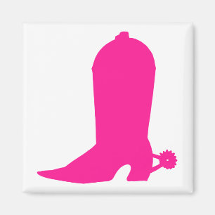 Roze Cowgirl Boot Magneet