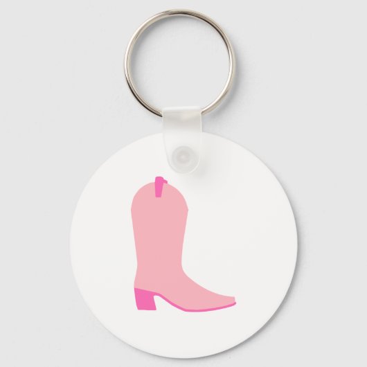 Roze Cowgirl Boot Sleutelhanger (Voorkant)