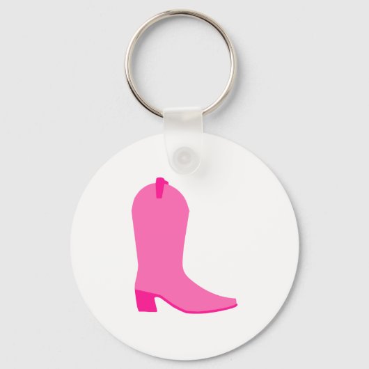 Roze Cowgirl Boot Sleutelhanger (Voorkant)
