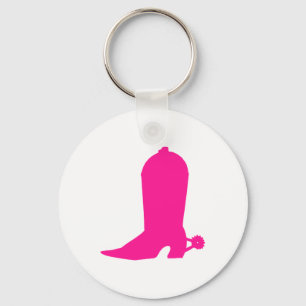 Roze Cowgirl Boot Sleutelhanger