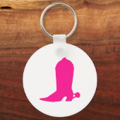 Roze Cowgirl Boot Sleutelhanger (Voorkant)