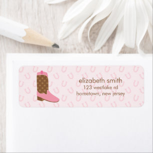 Roze Cowgirl Boot Western Etiket