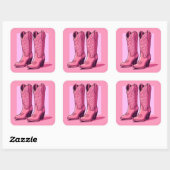 Roze Cowgirl Boots Westerne trendy Stickers (Vel)