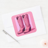 Roze Cowgirl Boots Westerne trendy Stickers (Envelop)