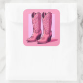 Roze Cowgirl Boots Westerne trendy Stickers (Tas)