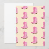 Roze Cowgirl Cowboy Boots Country Texas Ranch Bedankkaart (Voorkant / Achterkant)