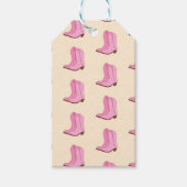 Roze Cowgirl Cowboy Boots Country Texas Ranch Cadeaulabel (Voorkant)