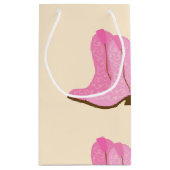 Roze Cowgirl Cowboy Boots Country Texas Ranch Klein Cadeauzakje (Achterkant)