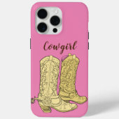 Roze Cowgirl Cowboy laarzen Case-Mate iPhone Case (Achterkant)