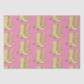 Roze Cowgirl Cowboy laarzen Tissuepapier (Voorkant)