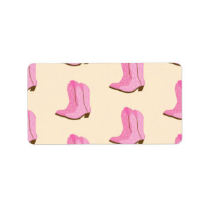 Roze Cowgirl Cowboylaarzen Country Texas Ranch Etiket