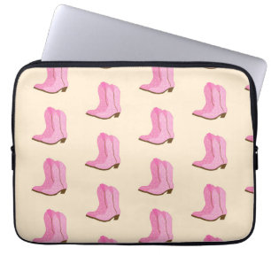 Roze Cowgirl Cowboylaarzen Country Texas Ranch Laptop Sleeve