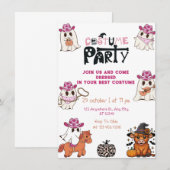 Roze Cowgirl Halloween Kostuumfeest Kaart (Voorkant / Achterkant)