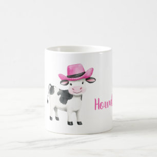 Roze Cowgirl Hoed Howdy Koe Koffiemok