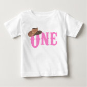 Roze Cowgirl Hoed Thema EERSTE 1e Verjaardag (Voorkant)