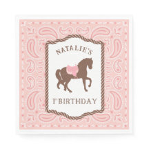 Roze Cowgirl | Horse Silhouette 1st Birthday