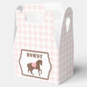 Roze Cowgirl | Horse Silhouette | Geboortedag Bedankdoosjes (Geopend)