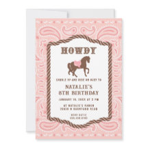 Roze Cowgirl | Horse Silhouette | Geboortedag